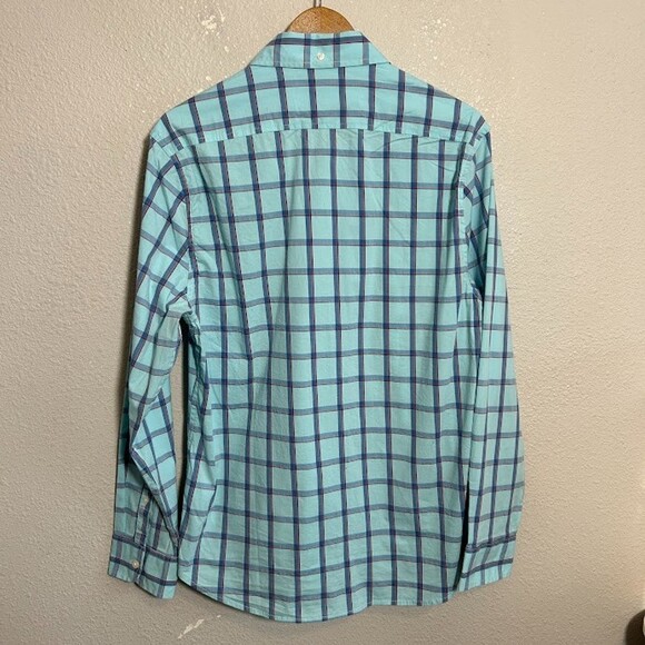 Chubbies Mens Long Sleeve Button Down Shirt M Blue Plaid Cotton Blend Preppy - Picture 3 of 7